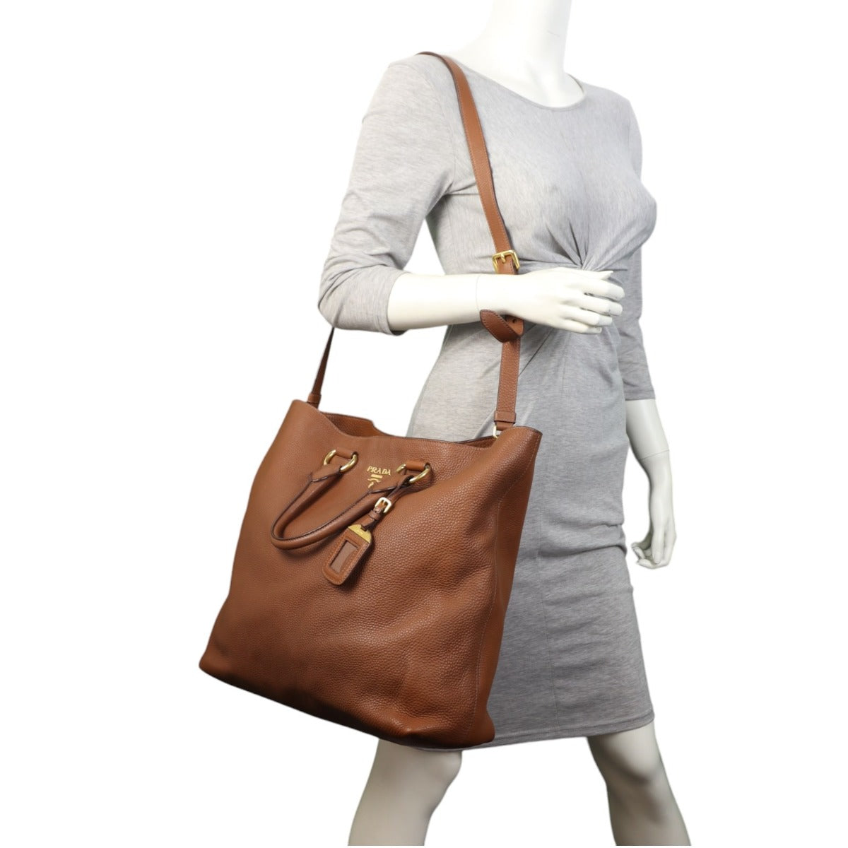 Prada Vitello Daino Shopping Tote