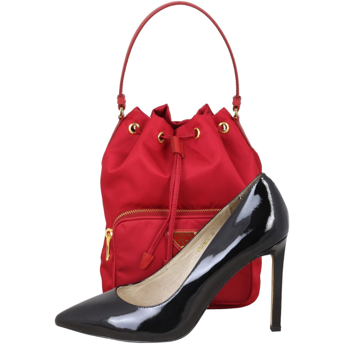 Prada Duet Tessuto Bucket Bag