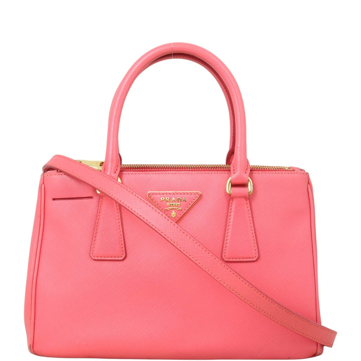 Prada Saffiano Lux Galleria Double Zip Tote Mini