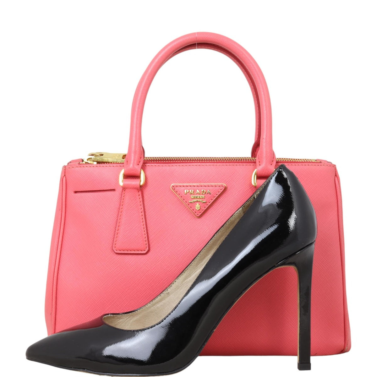 Prada Saffiano Lux Galleria Double Zip Tote Mini