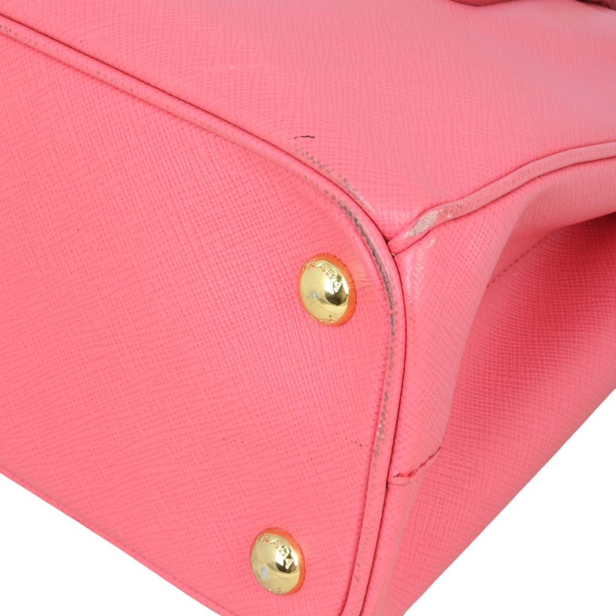 Prada Saffiano Lux Galleria Double Zip Tote Mini