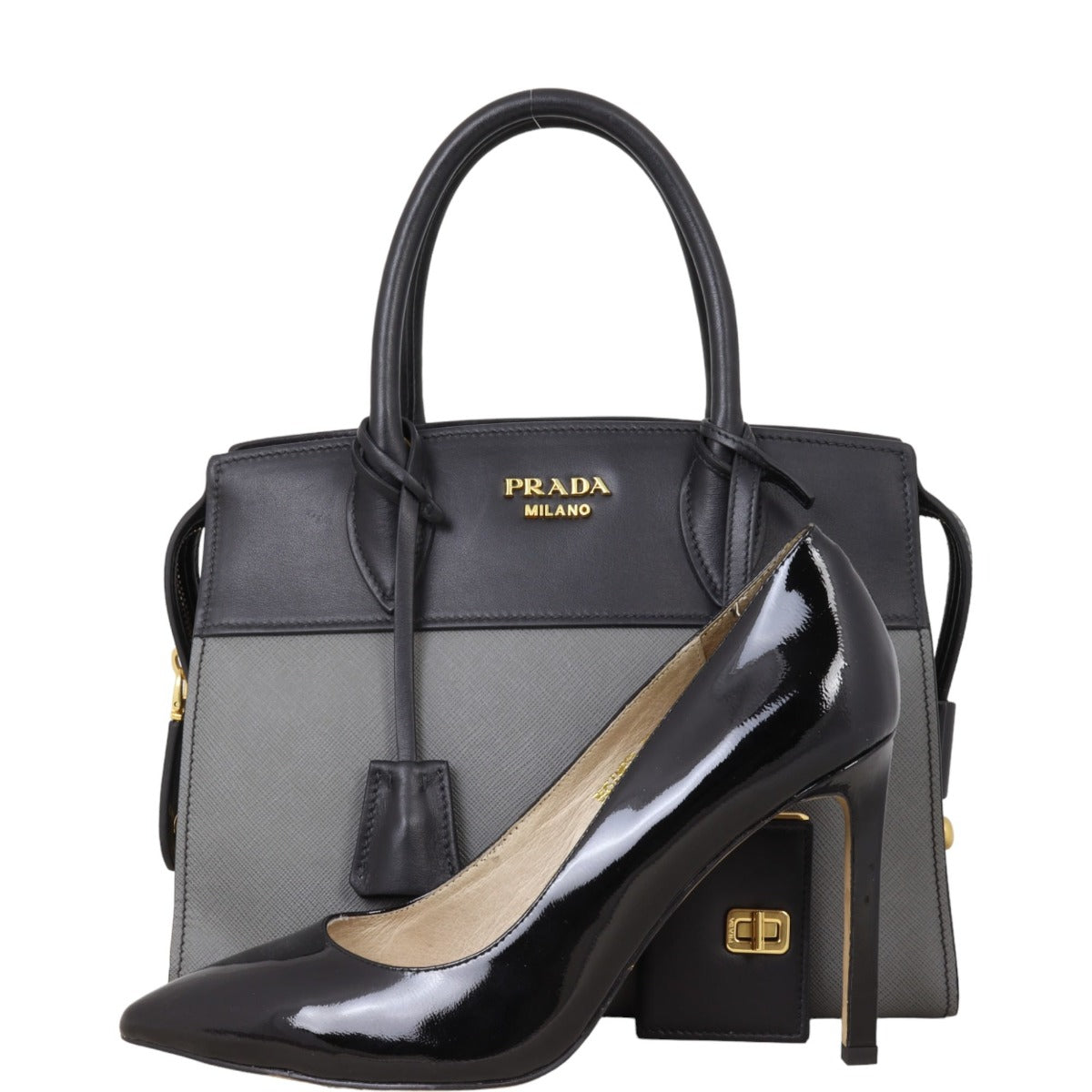 Prada Saffiano City Calf Esplanade Small