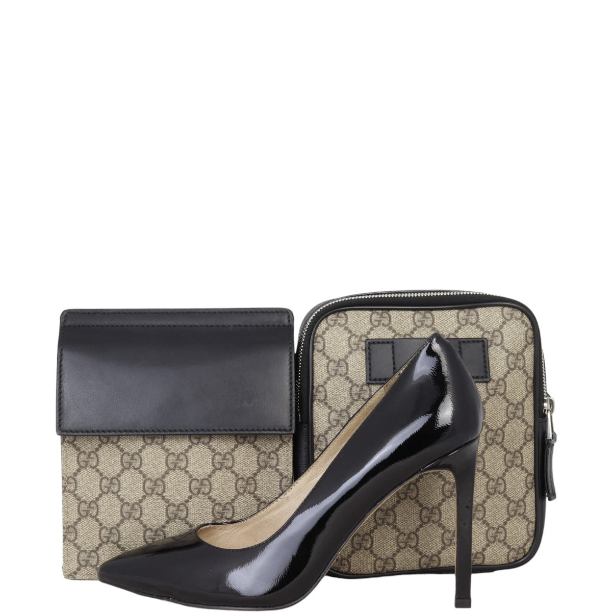 Gucci GG Supreme Double Web Belt Bag