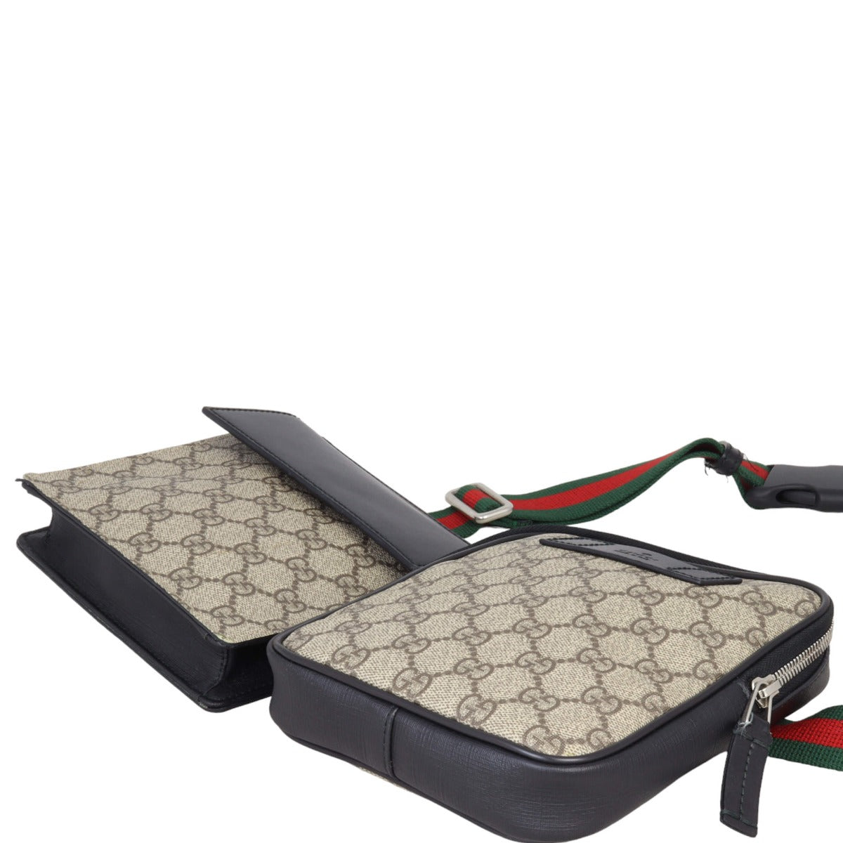 Gucci GG Supreme Double Web Belt Bag