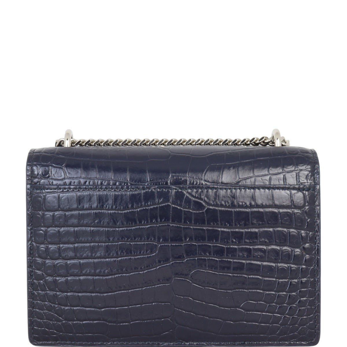 Saint Laurent Sunset Mini Croc-Embossed