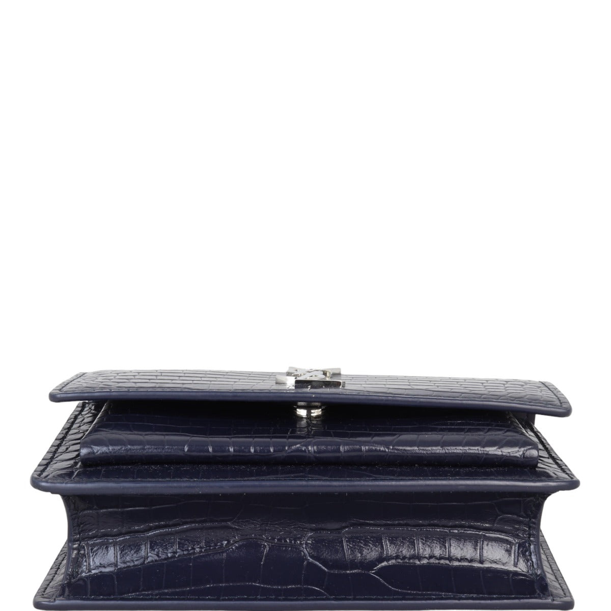 Saint Laurent Sunset Mini Croc-Embossed