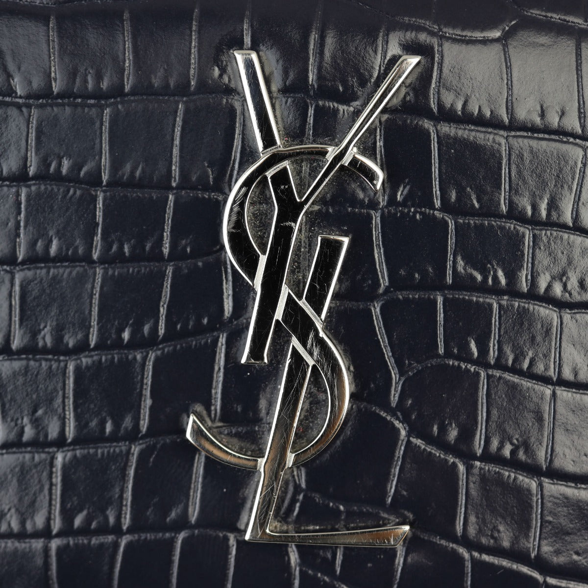 Saint Laurent Sunset Mini Croc-Embossed