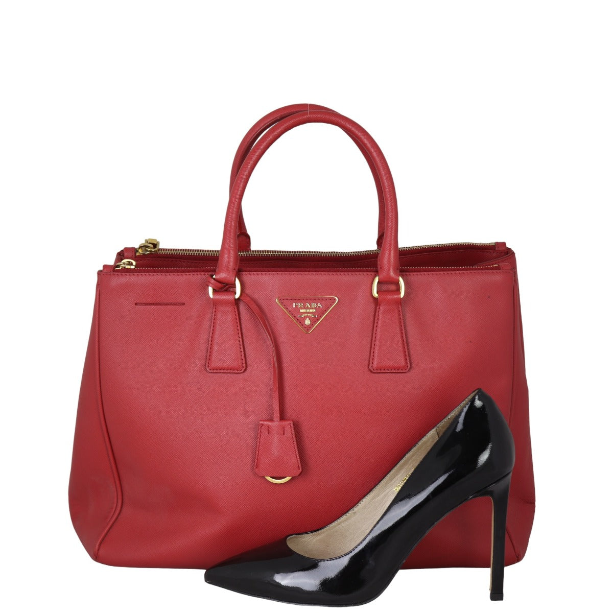 Prada Saffiano Lux Galleria Double Zip Tote Large