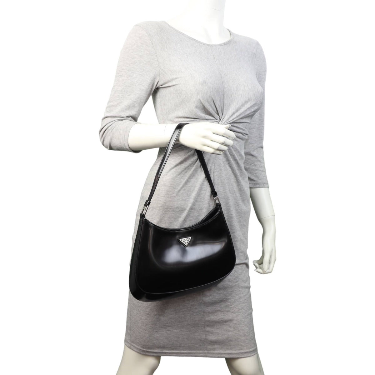 Prada Cleo Shoulder Bag Brushed Leather