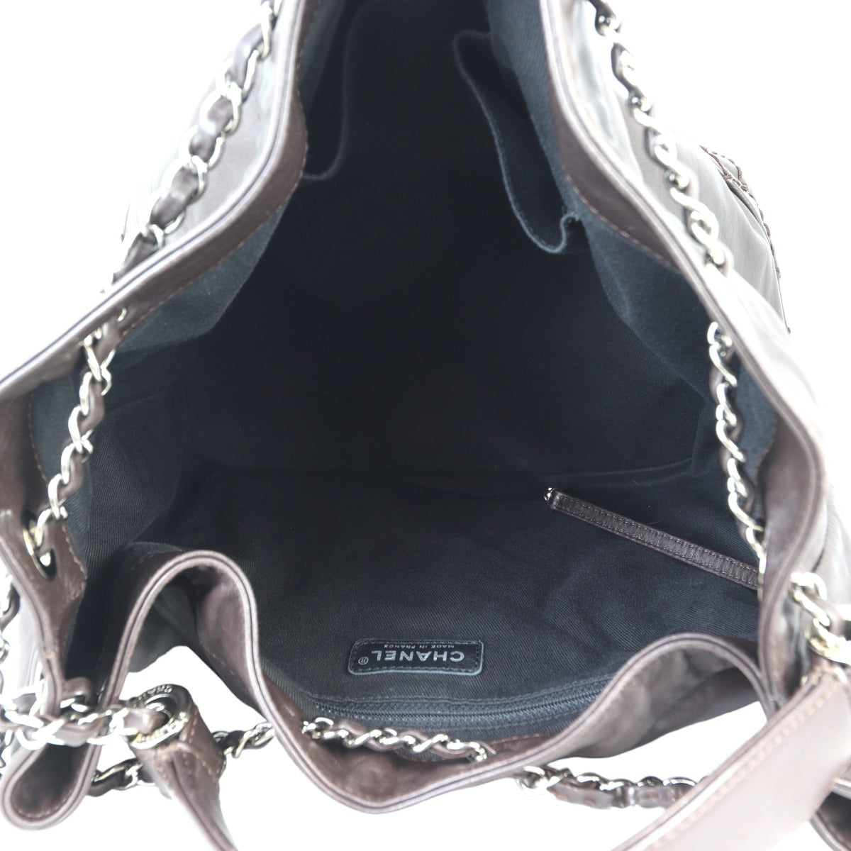 Chanel CC Drawstring Bucket Bag | Chocolate Brown