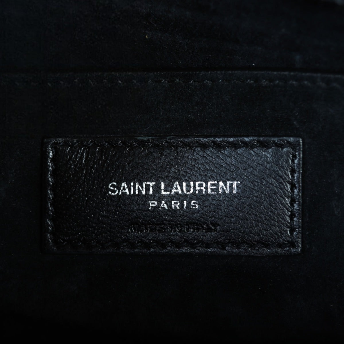 Saint Laurent Sunset Medium Croc-Embossed
