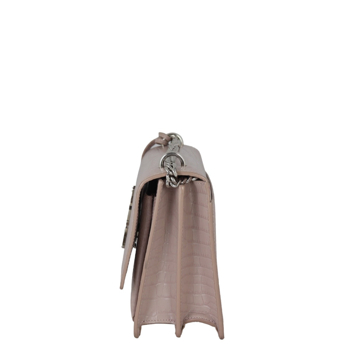 Saint Laurent Sunset Medium Croc-Embossed