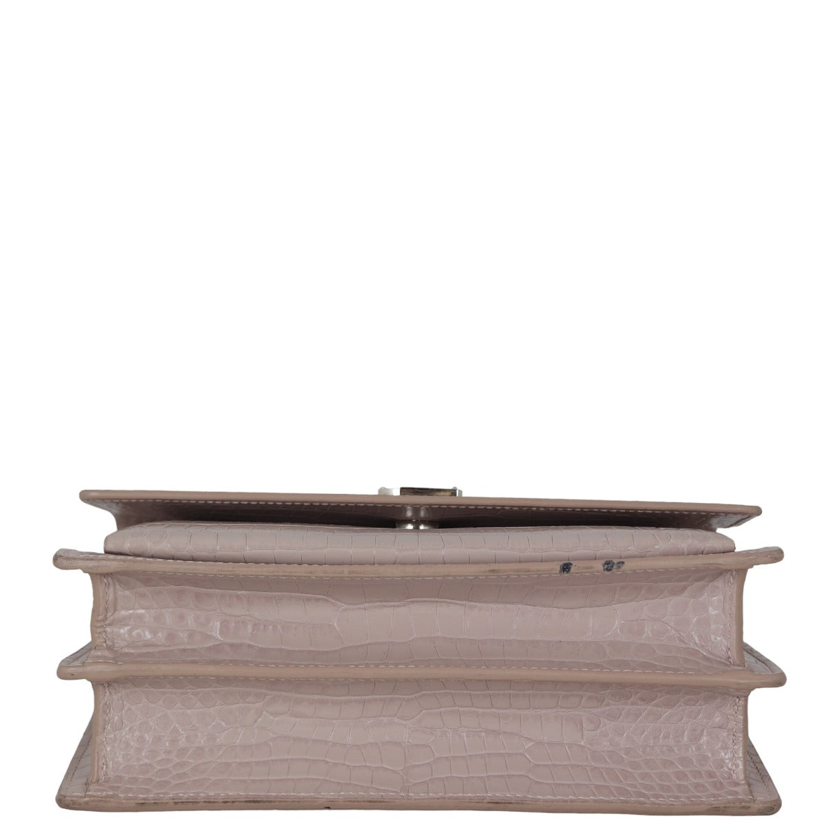 Saint Laurent Sunset Medium Croc-Embossed