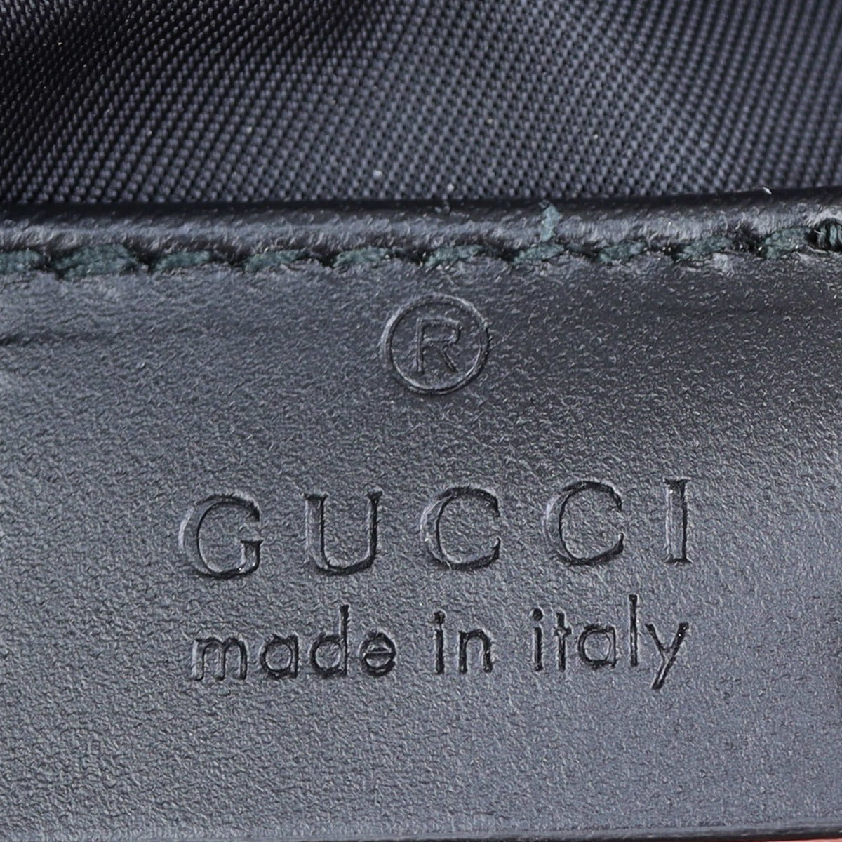 Gucci GG Supreme Web Backpack Large Interior Stamp