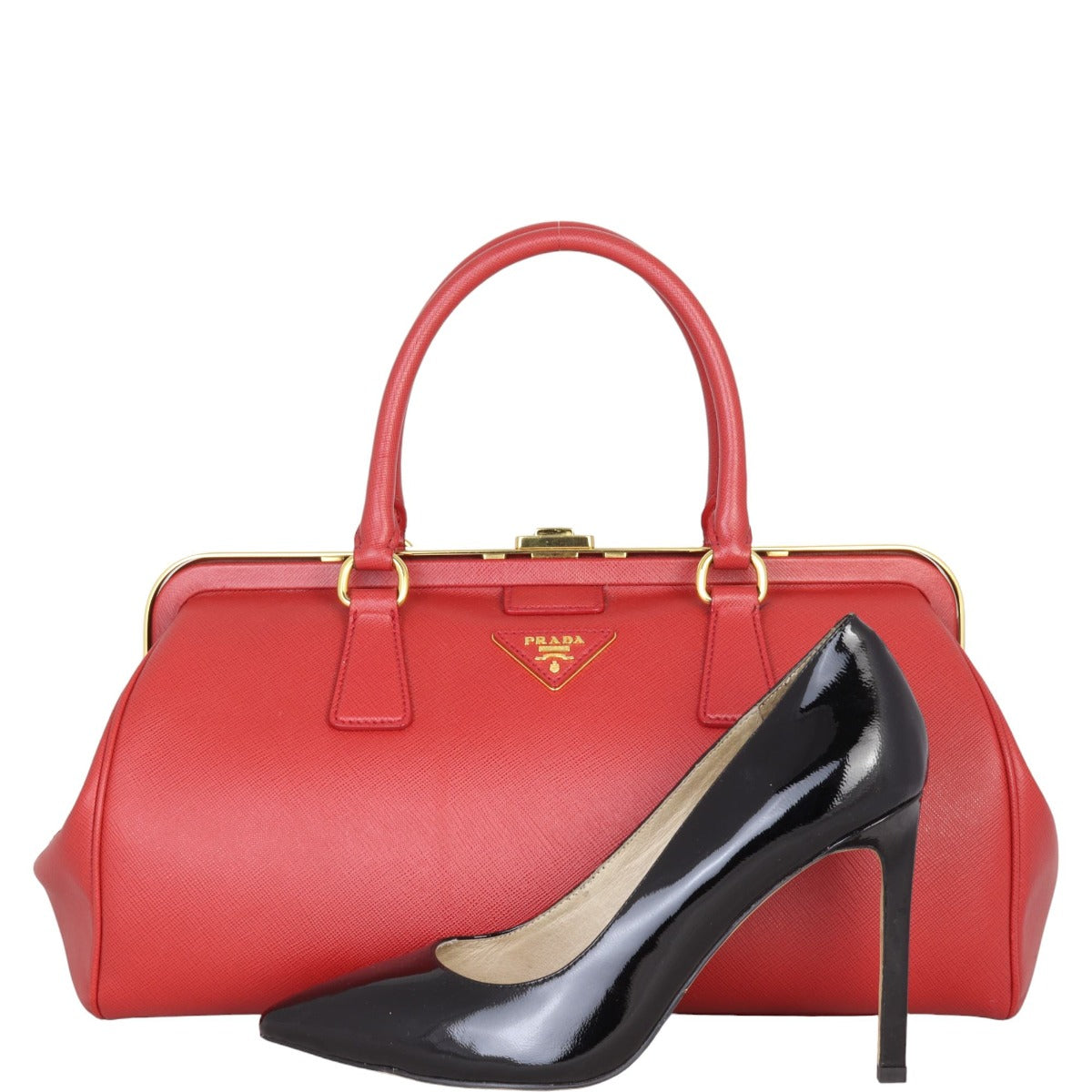 Prada Safiano Lux Frame Bag