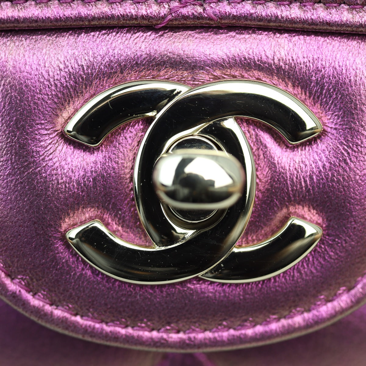 Chanel Classic Double Flap Medium | Purple Green Iridescent Lambskin