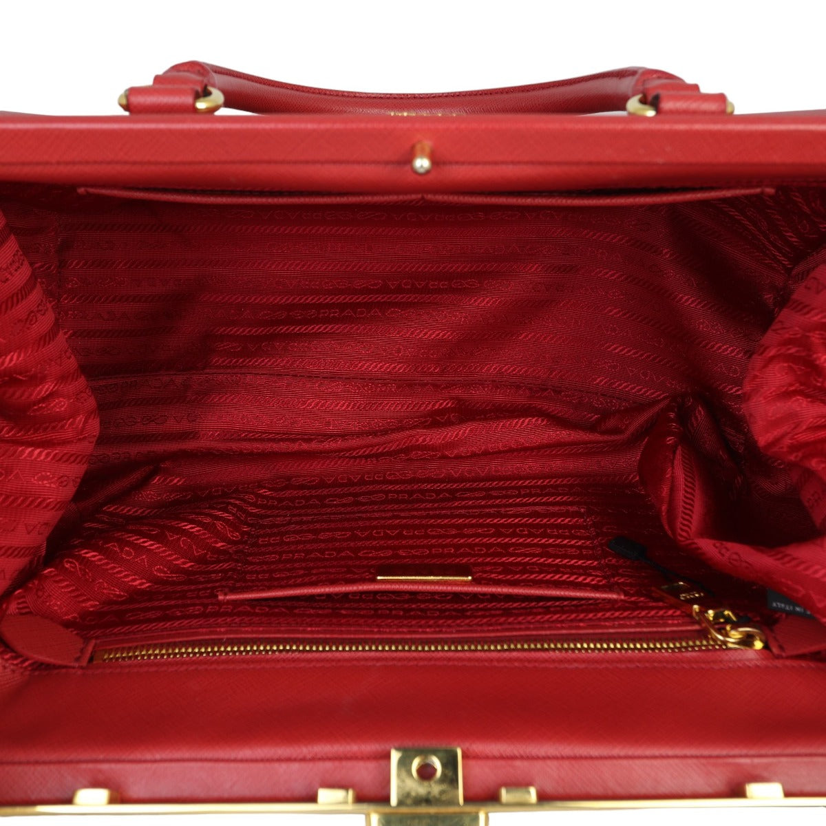 Prada Safiano Lux Frame Bag