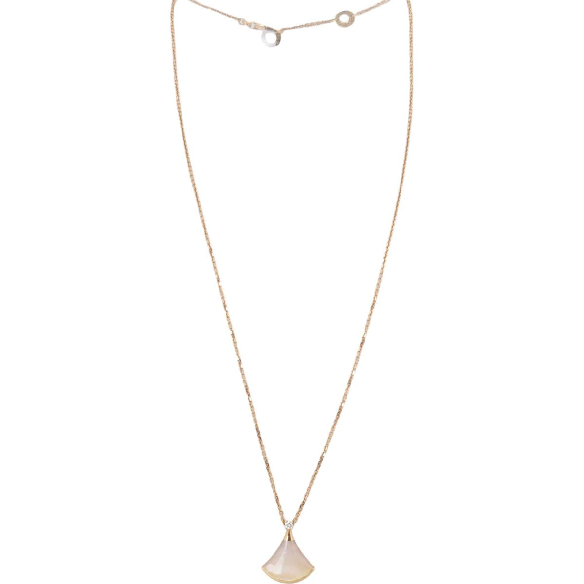 Bvlgari Diva's Dream 18k Rose Gold Diamond Mother of Pearl Pendant Necklace