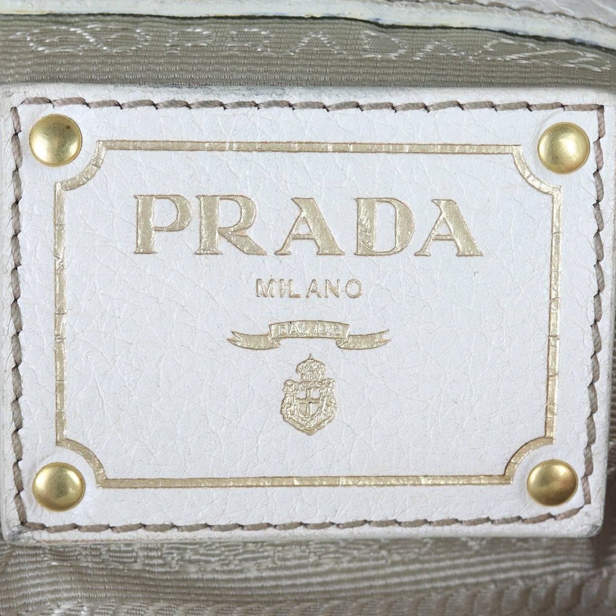 Prada Vitello Daino Hobo Interior Stamp