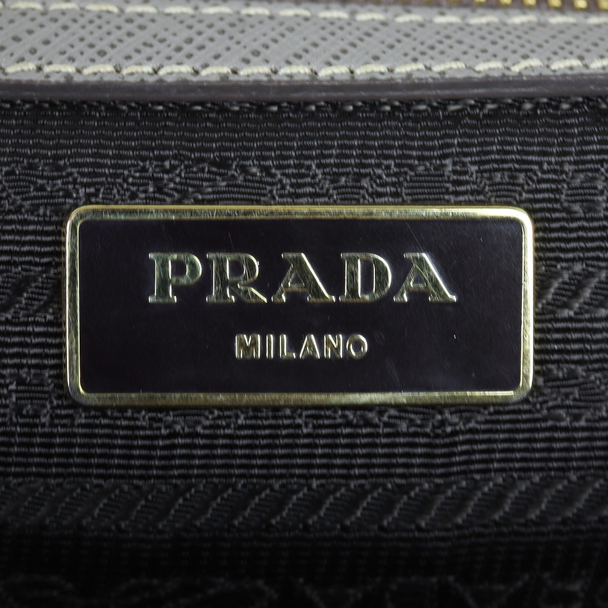 Prada Saffiano Lux Tote Interior Stamp