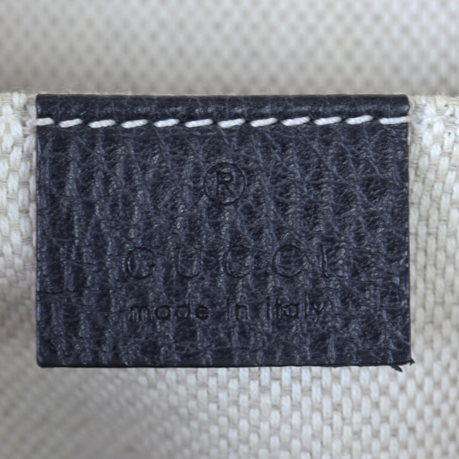 Gucci Soho Leather Chain Backpack Interior Stamp