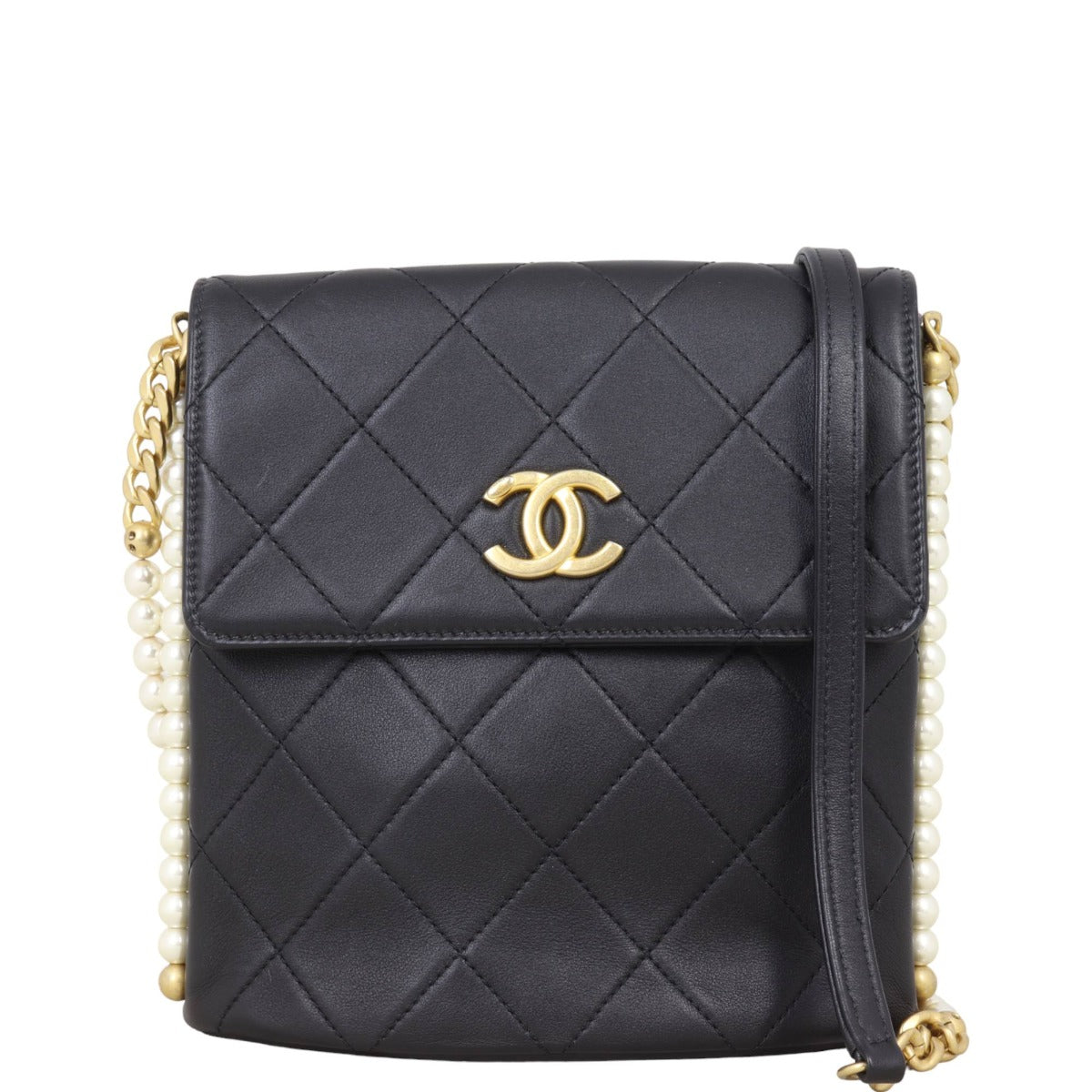 Chanel About Pearls Flap Hobo Small