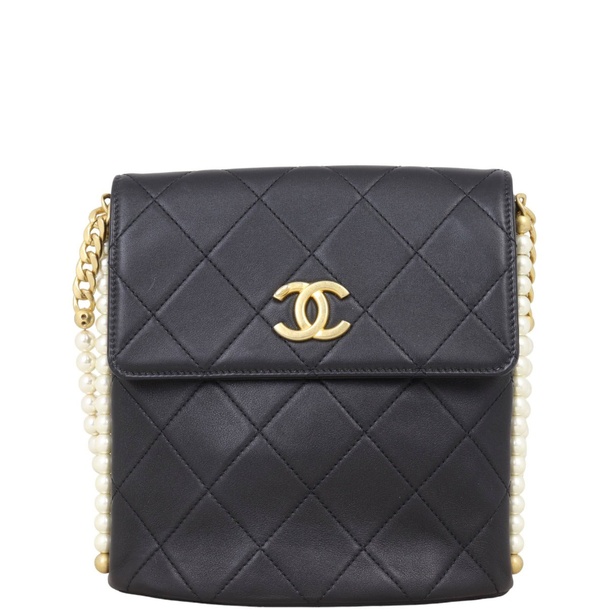 Chanel About Pearls Flap Hobo Small