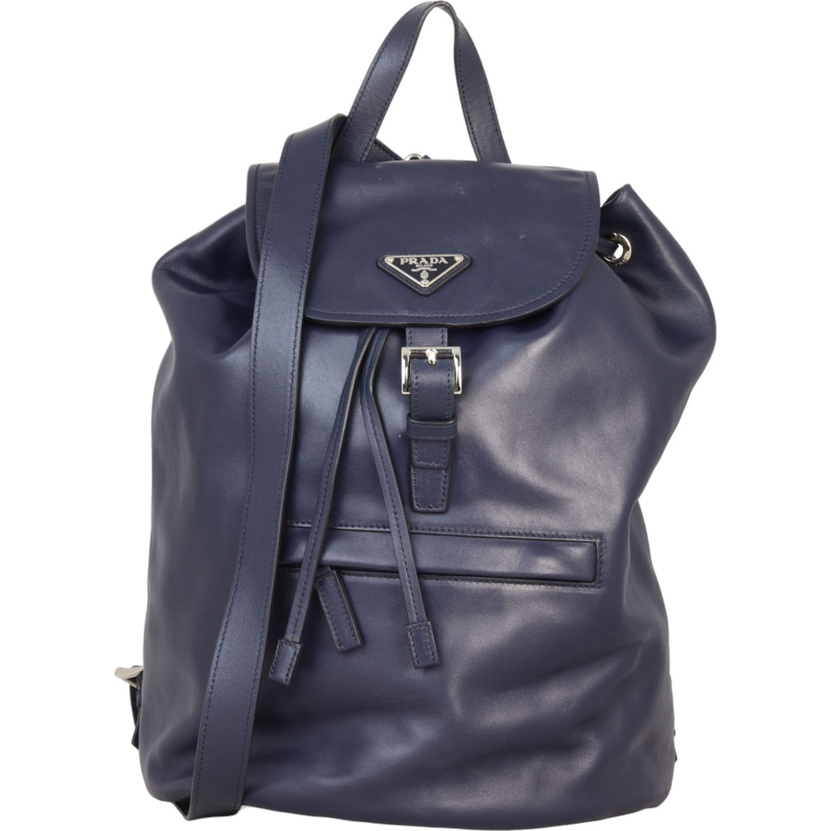 Prada Soft Calf Zip Pocket Backpack