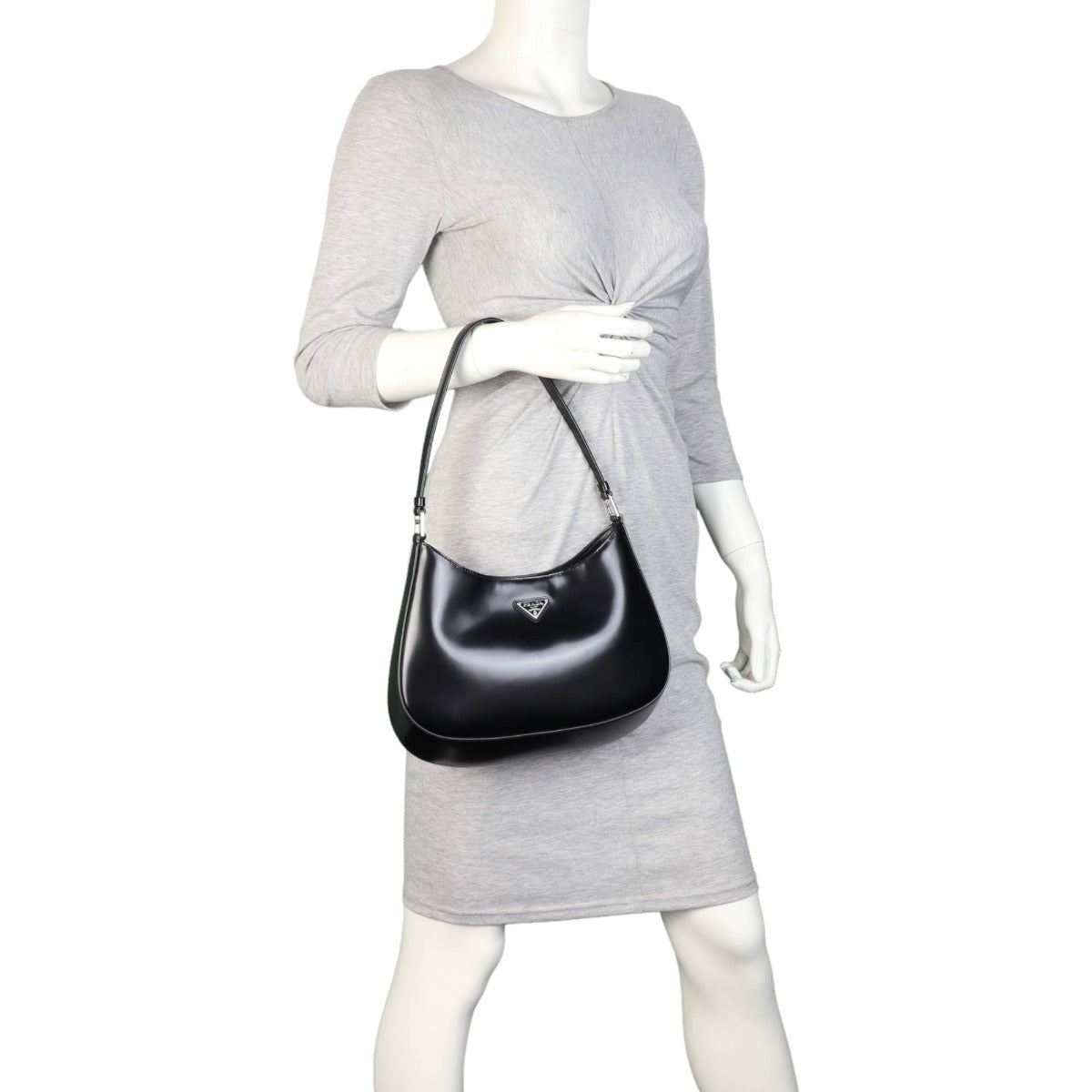 Prada Cleo Shoulder Bag Brushed Leather