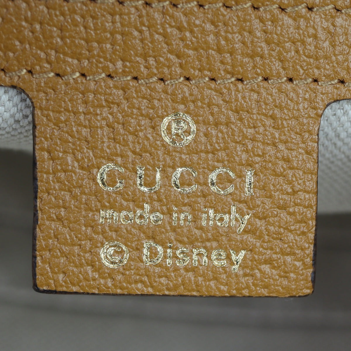 Gucci x Disney GG Supreme Small Backpack Interior Stamp