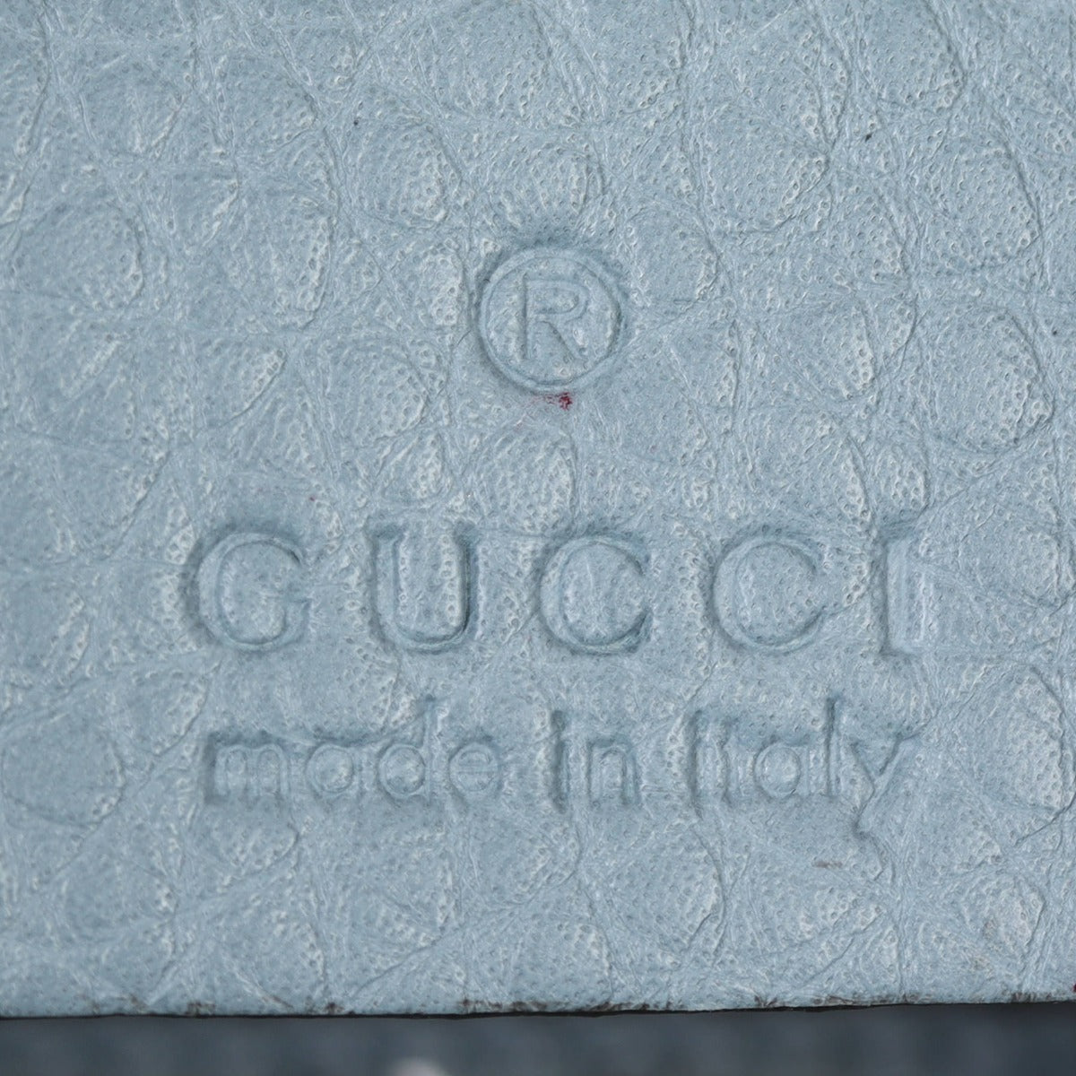 Gucci Bamboo Handle Floral Canvas Tote Interior Stamp