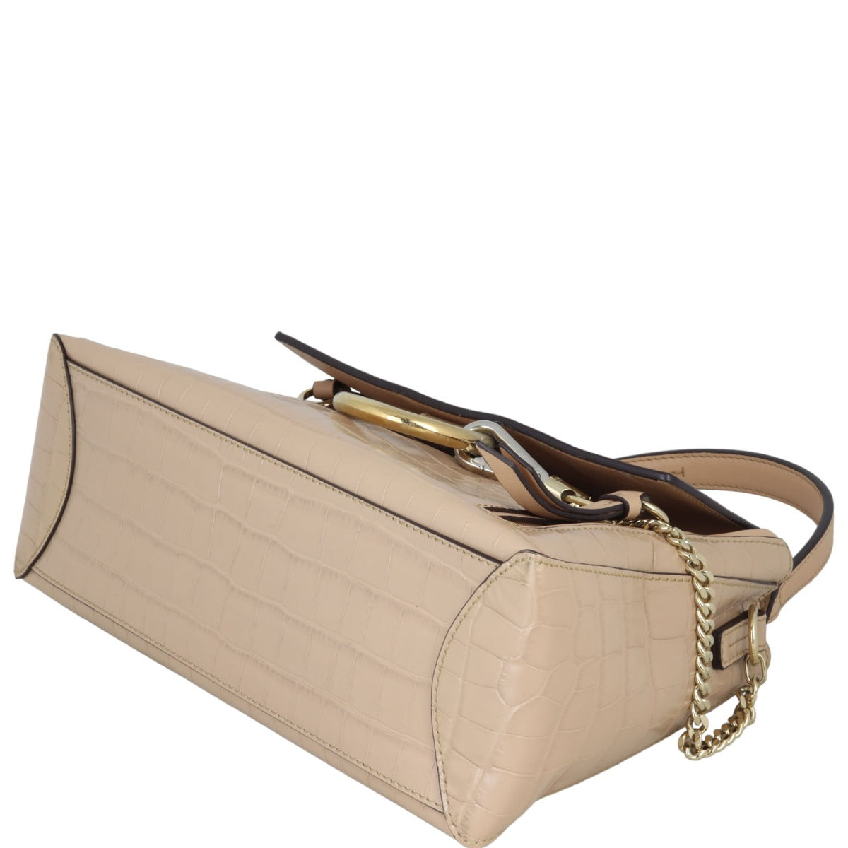 Chloe Faye Day Bag Medium Croc-Embossed