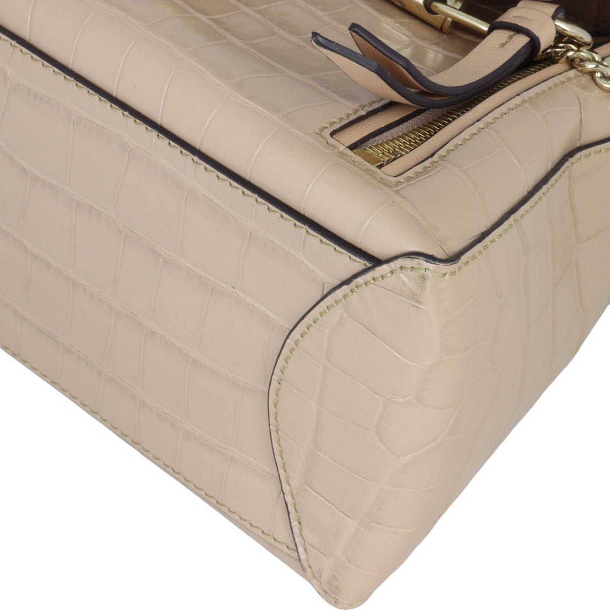 Chloe Faye Day Bag Medium Croc-Embossed