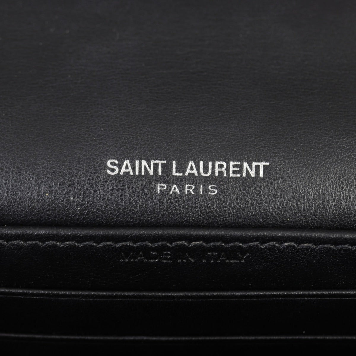 Saint Laurent Sunset Chain Wallet Croc-Embossed
