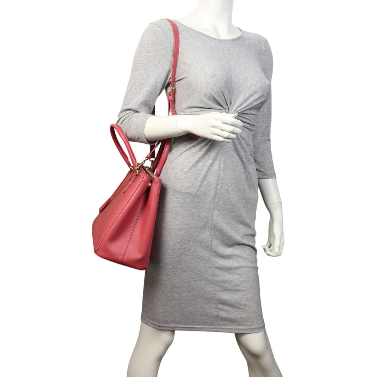 Prada Saffiano Lux Galleria Double Zip Tote Medium