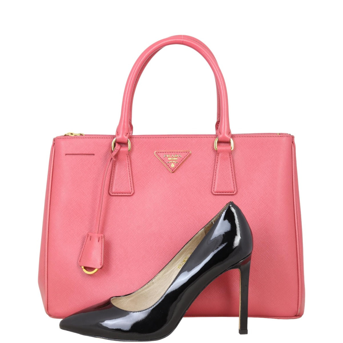 Prada Saffiano Lux Galleria Double Zip Tote Medium