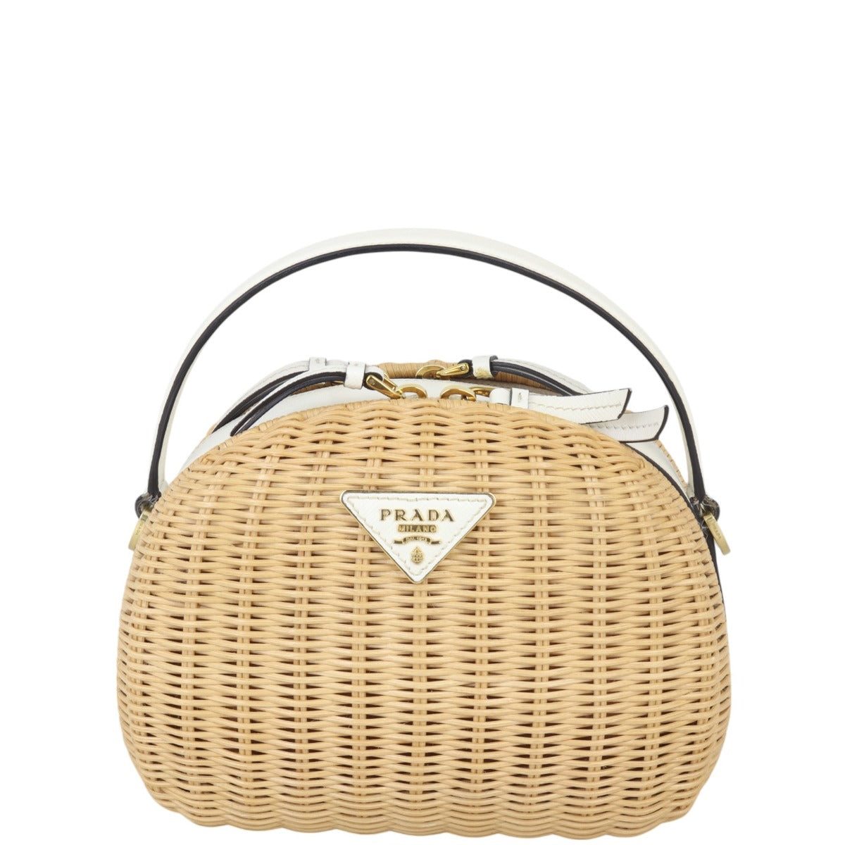 Prada Saffiano Odette Basket Handle Bag