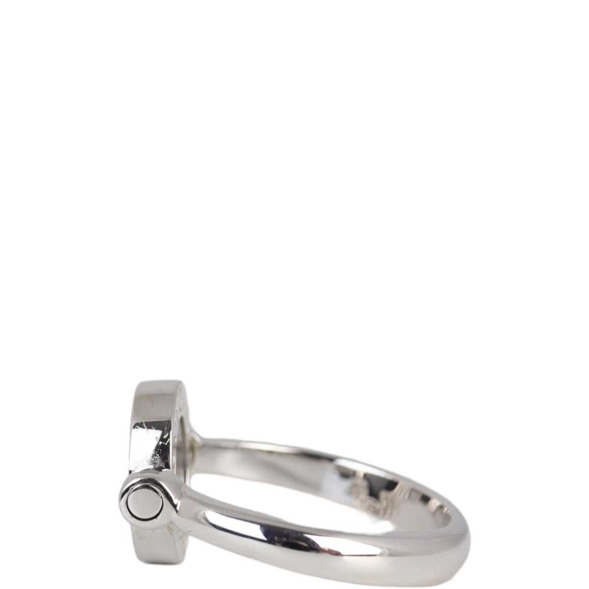 Bvlgari Flip 18k White Gold Onyx and Diamond Ring