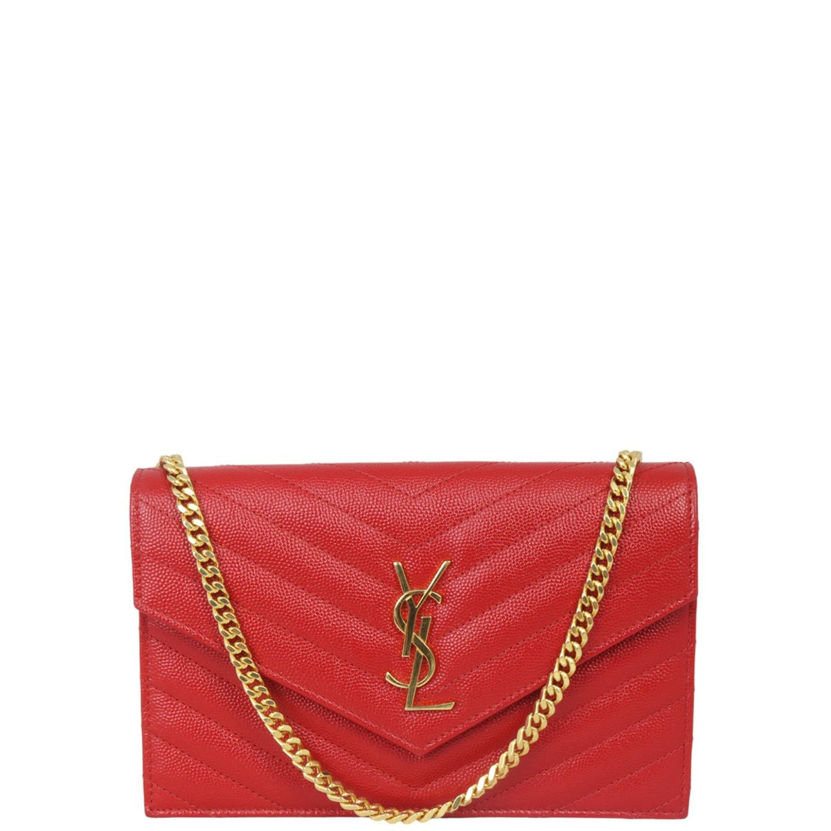 Saint Laurent Cassandre Envelope Chain Wallet