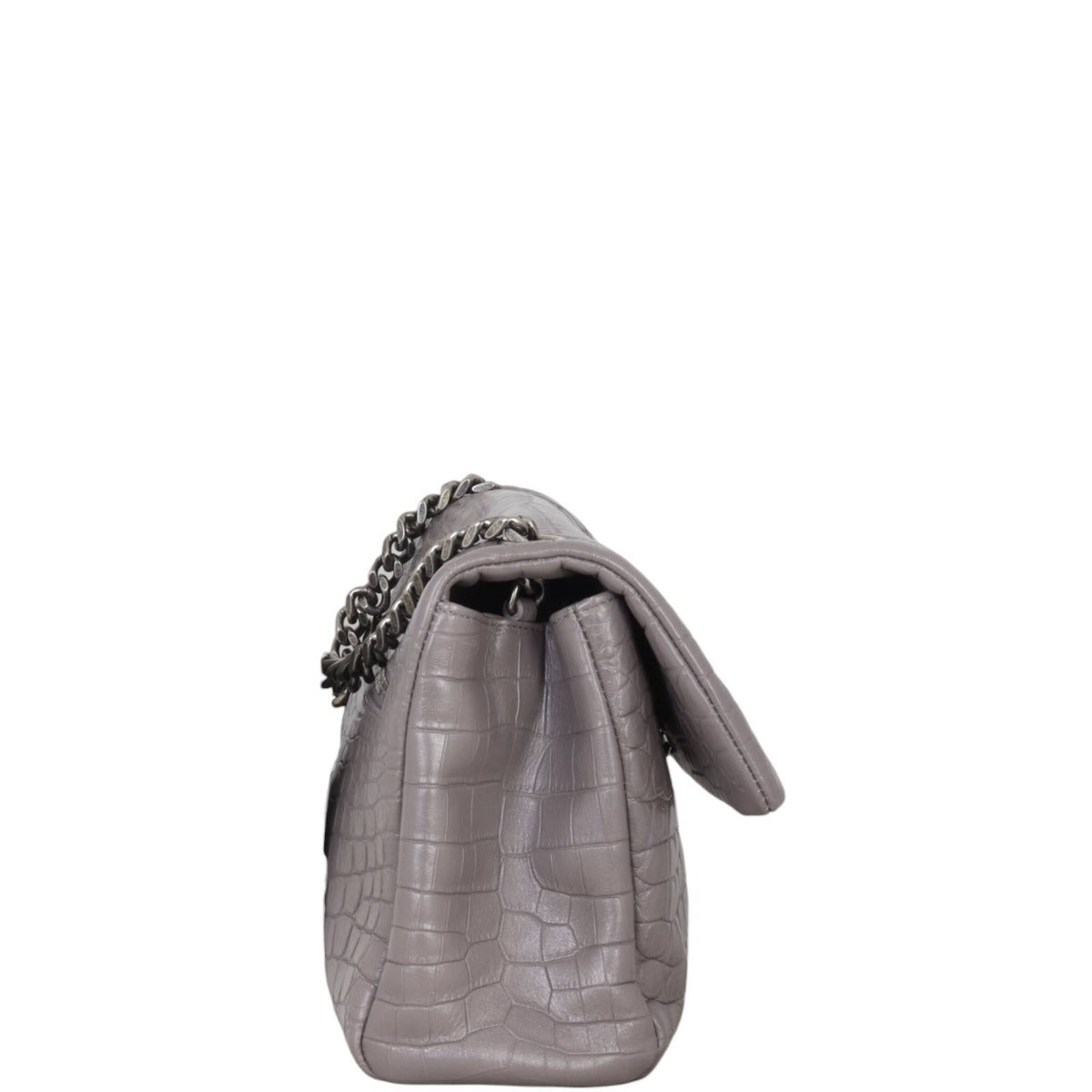 Saint Laurent West Hollywood Croc-Embossed Medium