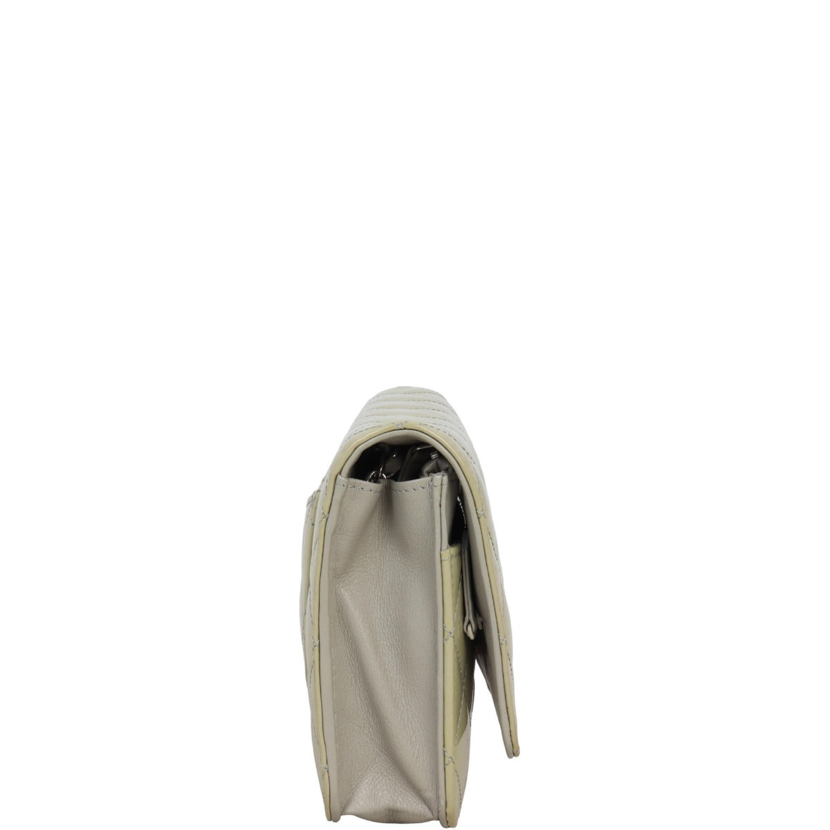 Chanel Classic Wallet on Chain Patent | Grey Green