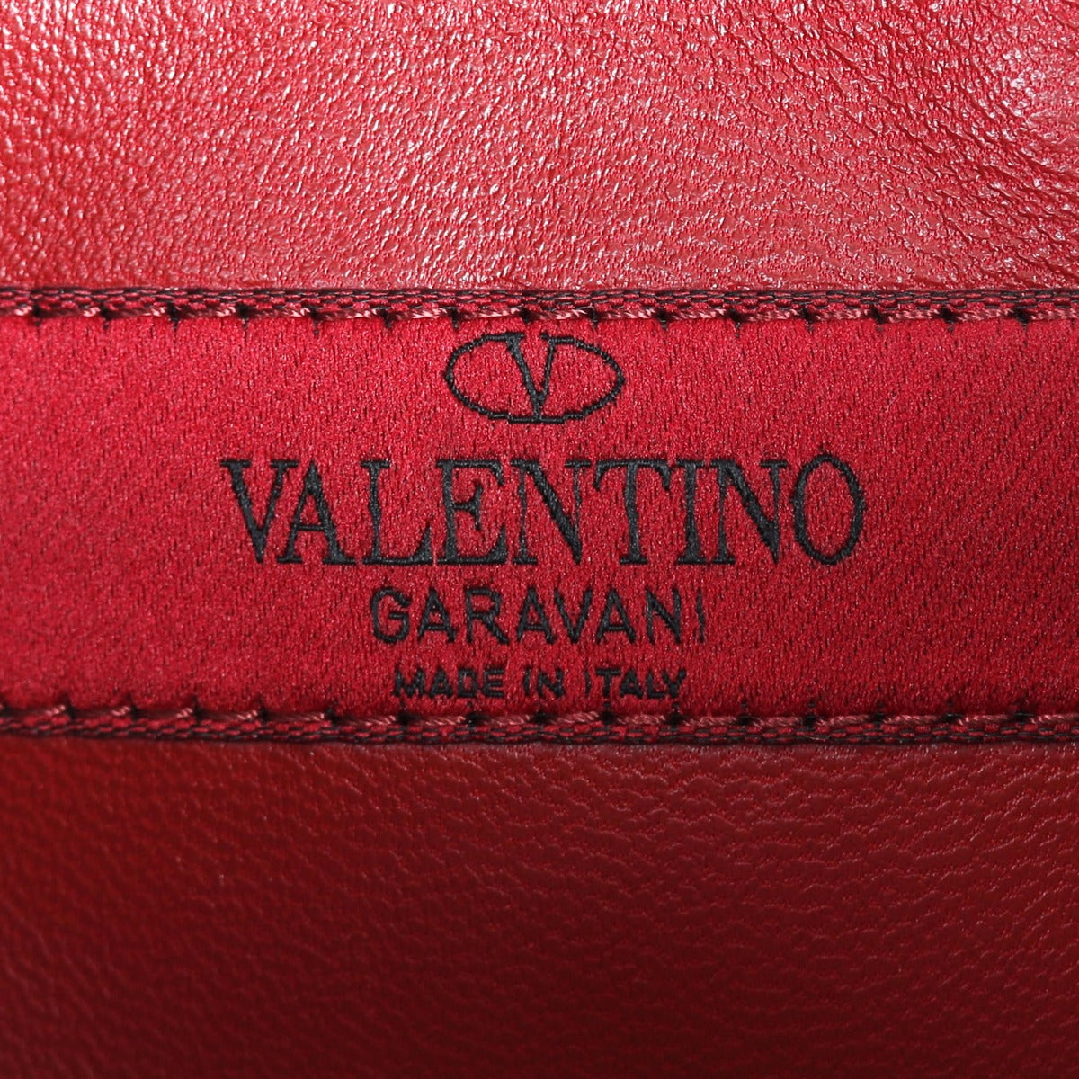 Valentino Rockstud Spike Medium Shoulder Bag Interior Stamp