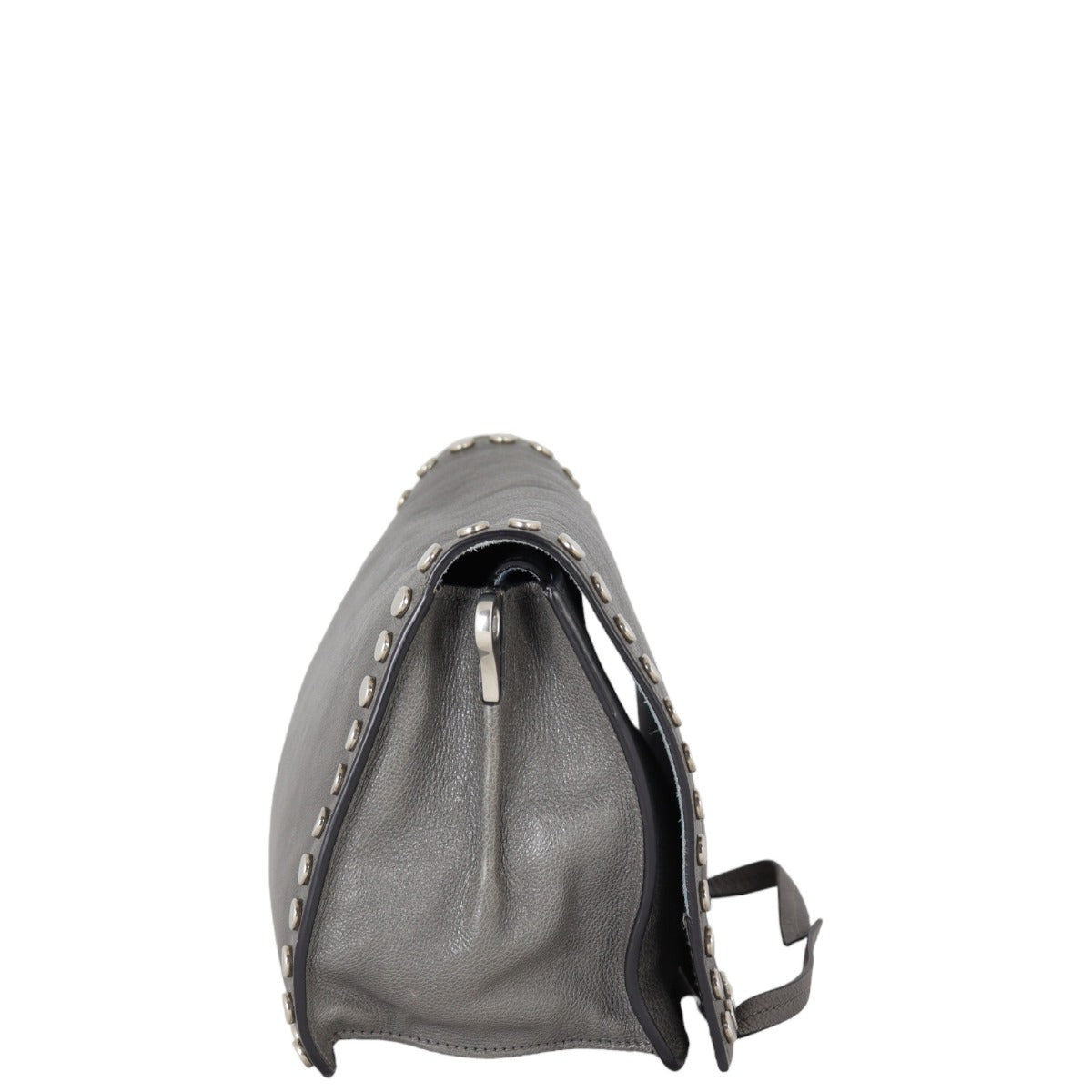 Prada Etiquette Studded Glace Calfskin Messenger Bag