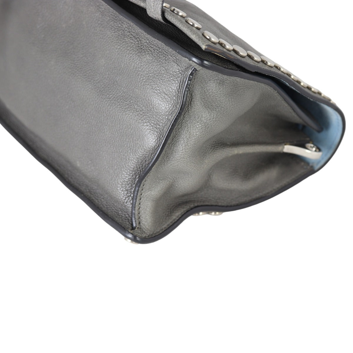 Prada Etiquette Studded Glace Calfskin Messenger Bag