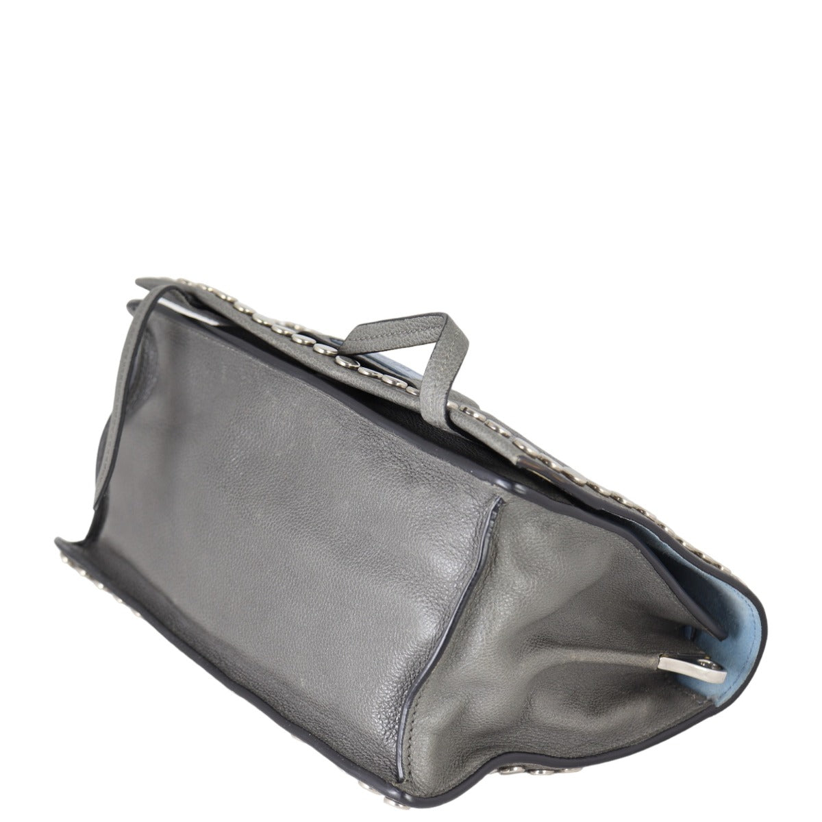 Prada Etiquette Studded Glace Calfskin Messenger Bag