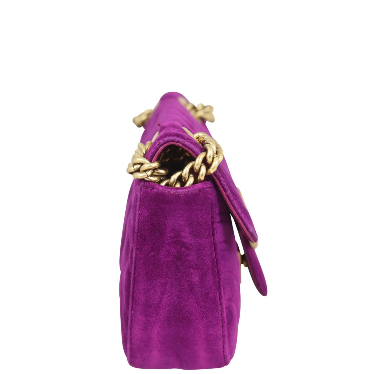Gucci GG Marmont Velvet Mini Shoulder Bag Side