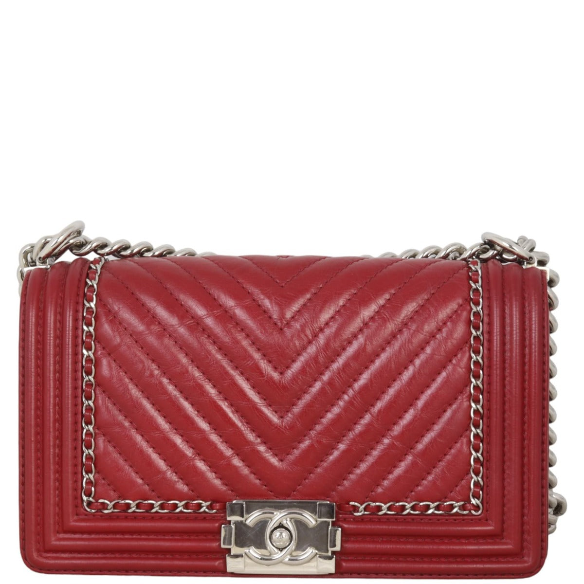 Chanel Boy Old Medium Chevron Chain