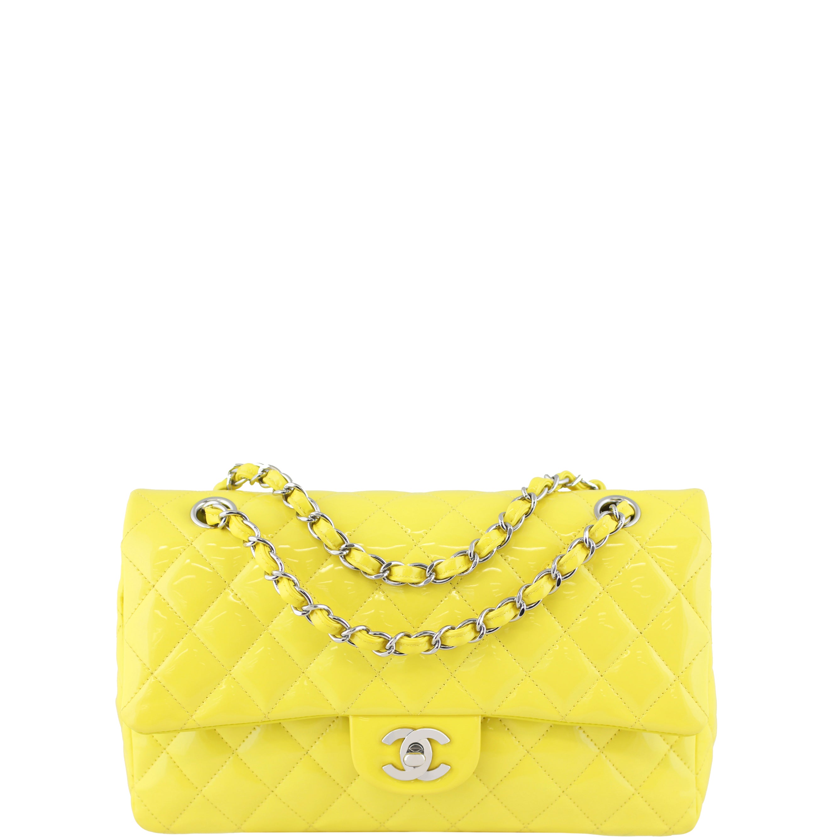 Chanel Classic Double Flap Medium Patent Front