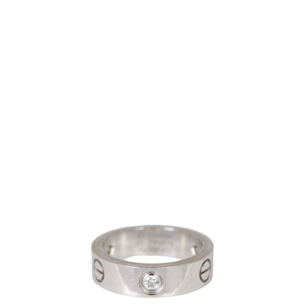 Cartier Love Wedding Band 18K White Gold 3 Diamonds