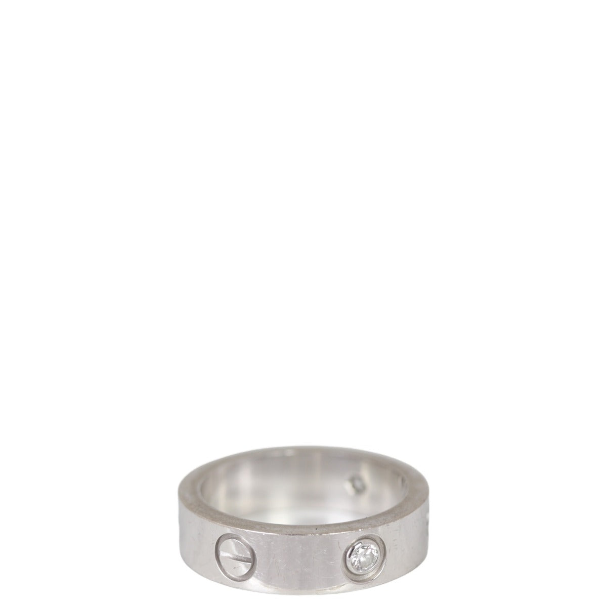 Cartier Love Wedding Band 18K White Gold 3 Diamonds